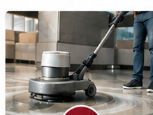 Grundreinigung mit professioneller Bodenreinigungsmaschine