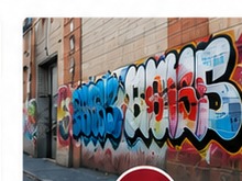 Graffiti an einer Gebäudefassade